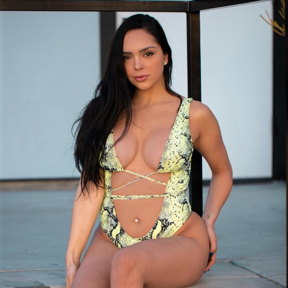 snake print cut out one piece